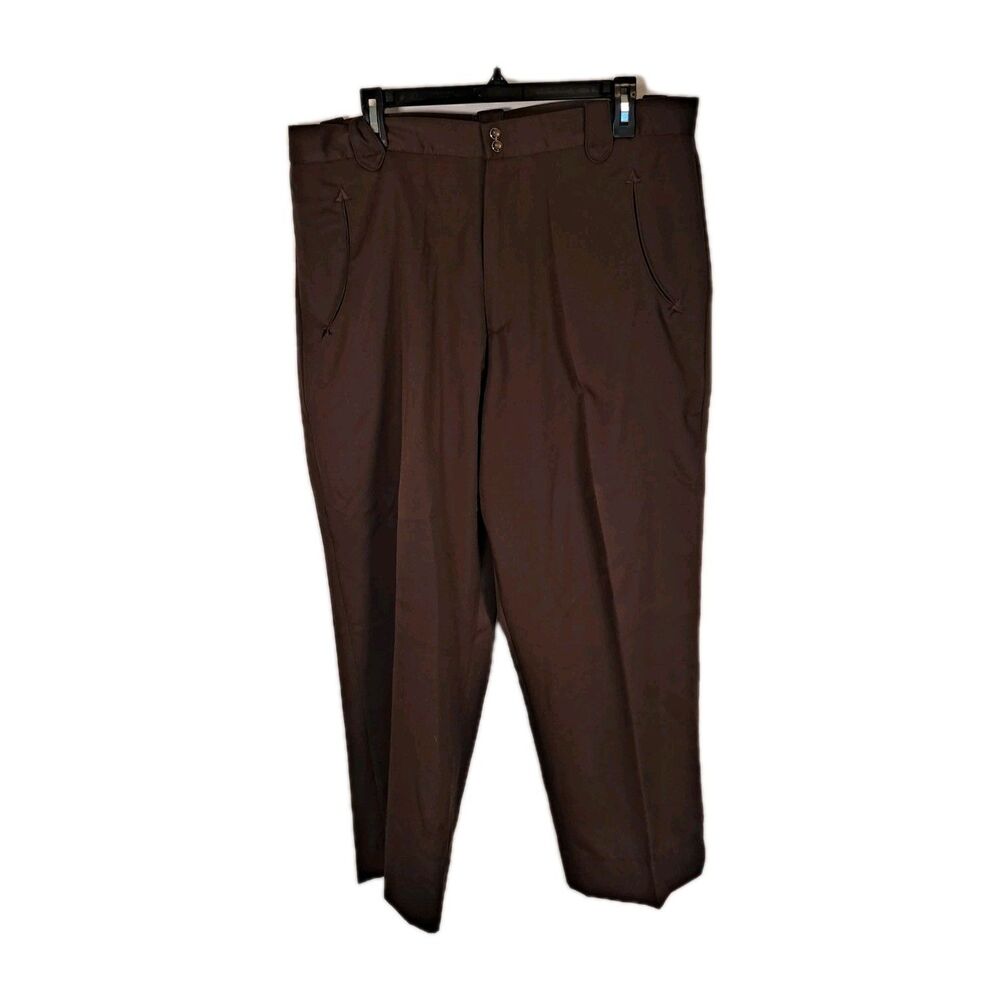 Scully Men's Piping Cowboy Dress Ranch Pants Size 36 X 28.5 Brown Altered